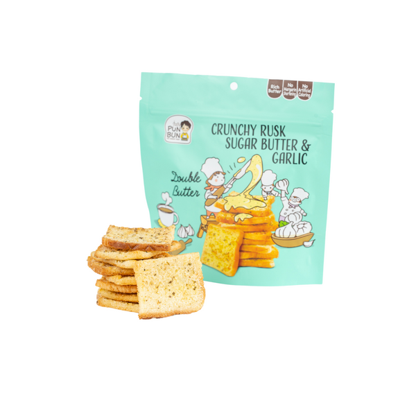 Crunchy Rusk Sugar Butter & Garlic 40g 奶油蒜香多士脆脆 40 克