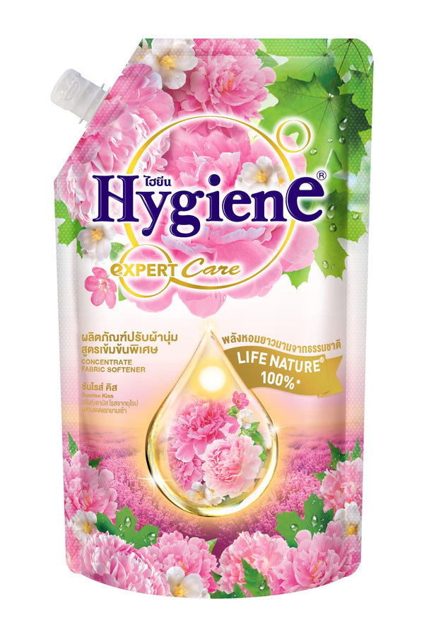 Hygiene Concentrate Fabric Softener Nature Sunrise Pink 480ml Pouch 濃縮柔順劑 490 mL 裝 - 粉紅日出香味