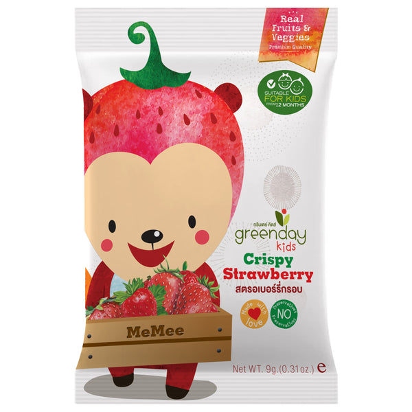 Happy Fruit Farm Small Pack - Crispy Strawberry 9g Greenday Kids開心水果農場-士多啤梨脆脆 9g