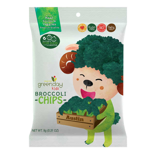 Happy Fruit Farm Small Pack - Broccoli Chip 9g Greenday Kids開心水果農場-西蘭花脆脆 9g