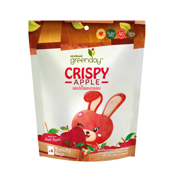 Happy Fruit Farm Crispy Apple (4bag x 11g) Kids開心水果農場-蘋果脆脆 (Greenday Kids兒童系列) (11g x 4bags)