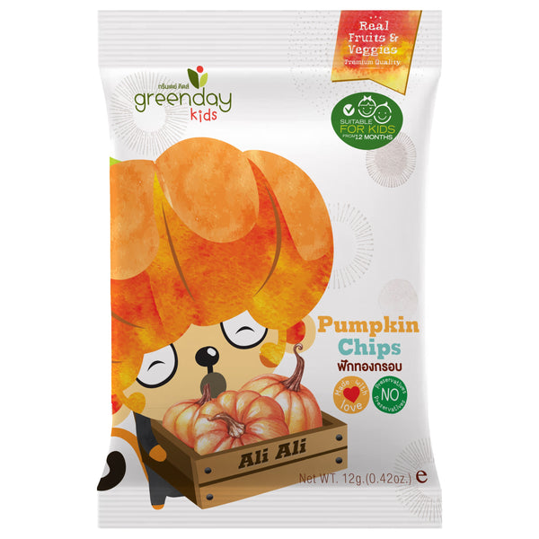 Happy Fruit Farm Small Pack - Pumpkin Chips 12g Greenday Kids開心水果農場-南瓜脆脆 12g