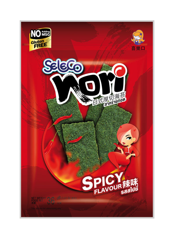 Crispy Seaweed-Spicy Flavour-36g BAG Seleco 辣味脆香紫菜 36g / 包裝