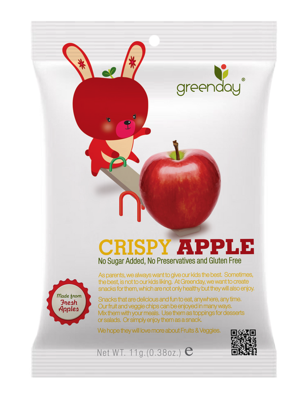 Happy Fruit Farm Small Pack - Crispy Apple 11g Greenday Kids開心水果農場-蘋果脆脆 11g