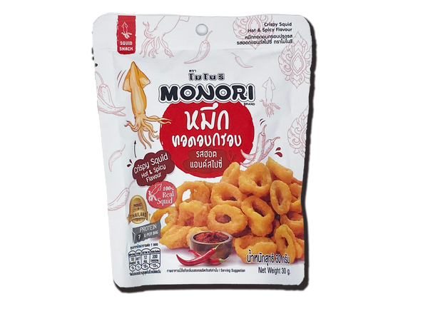 Monori Crispy Squid Snack Hot & Spicy Flavor 香辣魷魚脆 30g