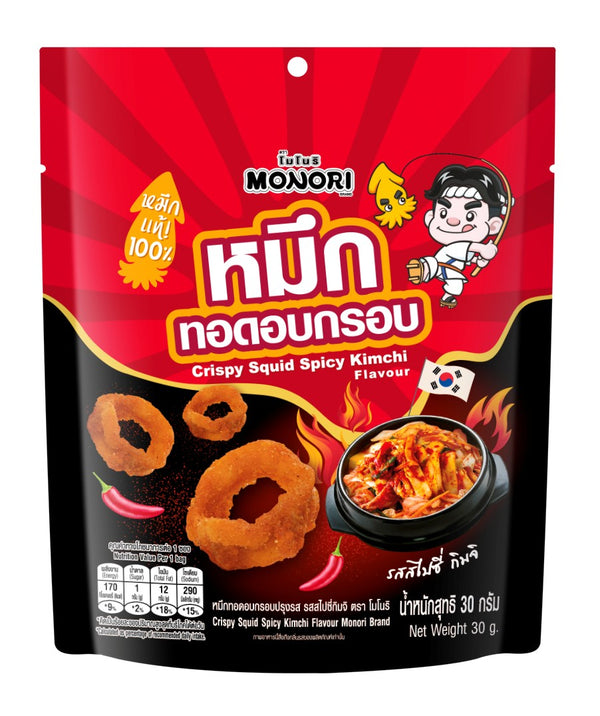 Monori Crispy Squid Snack Spicy KimChi Flavor 韓風泡菜味魷魚脆 30g