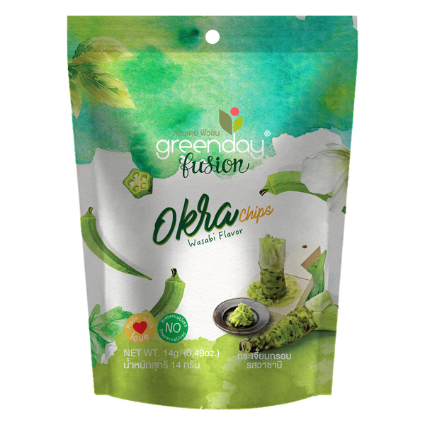 Okra Chips with Wasabi Flavor 14g Greenday Fusion秋葵脆脆-芥辣味(辣) 14g