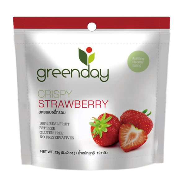 Greenday Crispy Strawberry 12g Greenday原粒士多啤梨脆脆 12g